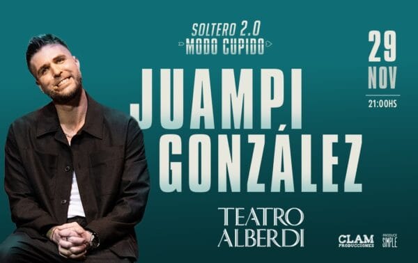 JUAMPI GONZALEZ PRESENTA SOLTERO 2.0 MODO CUPIDO - 29/11/2025 - 21.00hs