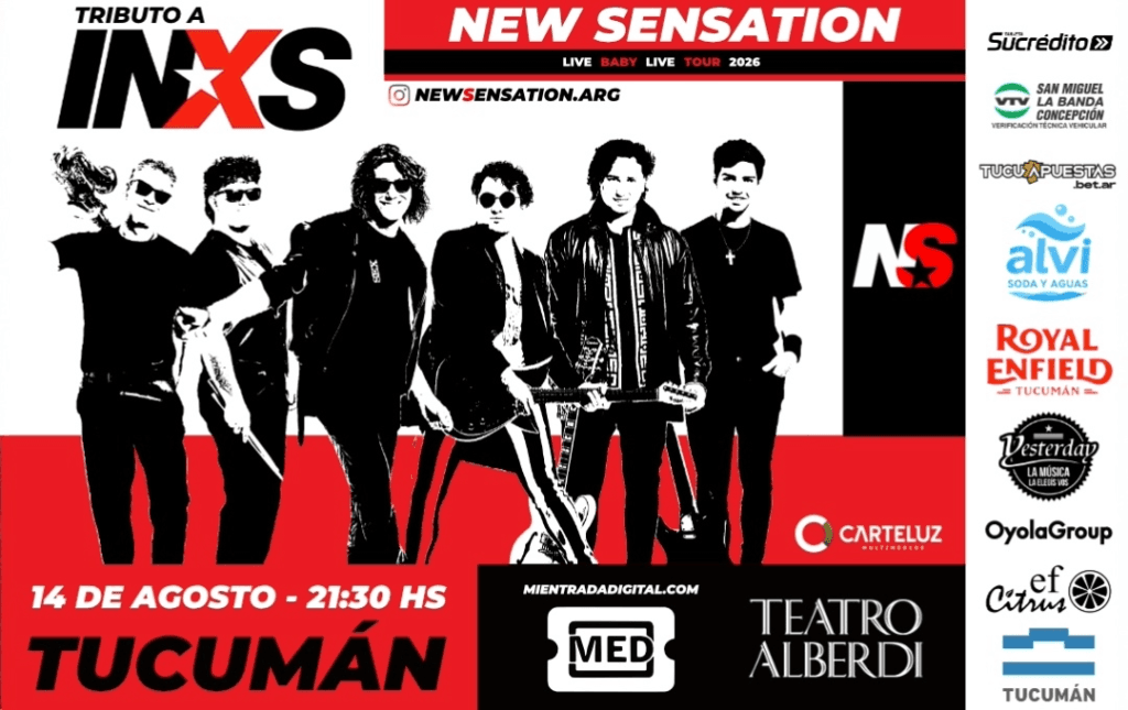NEW SENSATION - TRIBUTO A INXS - 14/08/2026 - 21.30hs