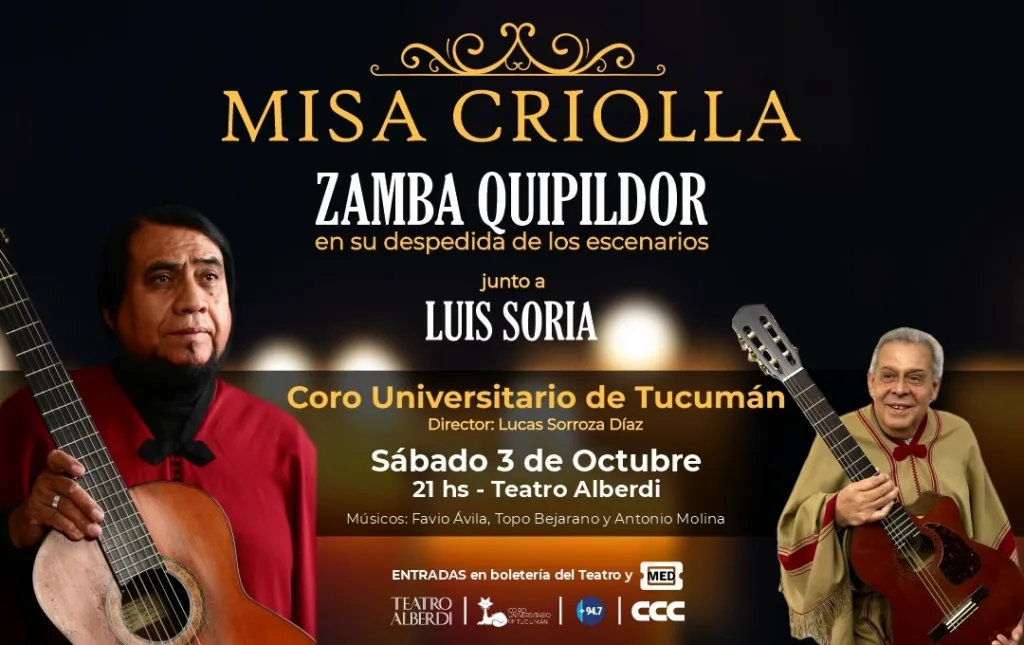 MISA CRIOLLA – ZAMBA QUIPILDOR – 03/10/2026 – 21.00hs