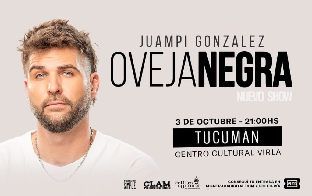 JUAMPI GONZALEZ – OVEJA NEGRA – 03/10/2026 – 21.00hs