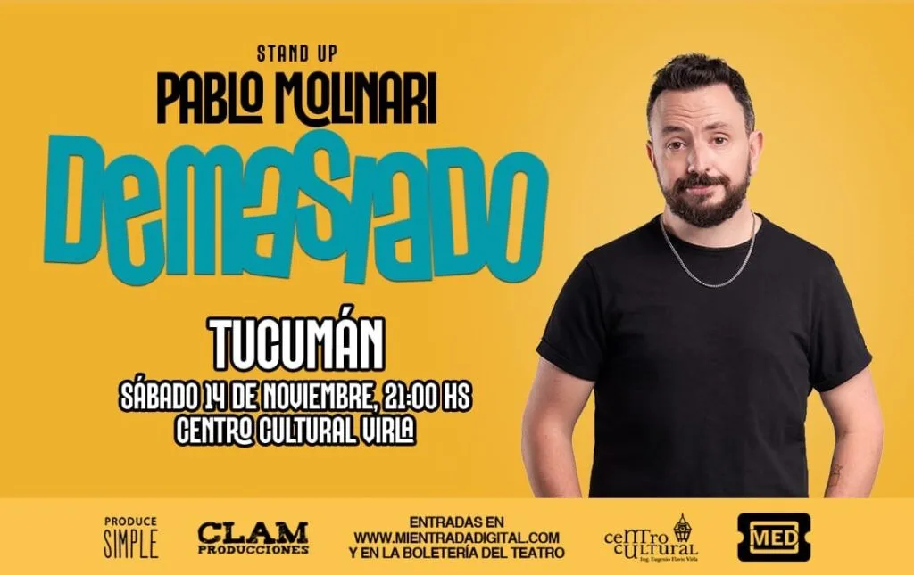 PABLO MOLINARI – DEMASIADO – 14/11/2026 – 21.00hs