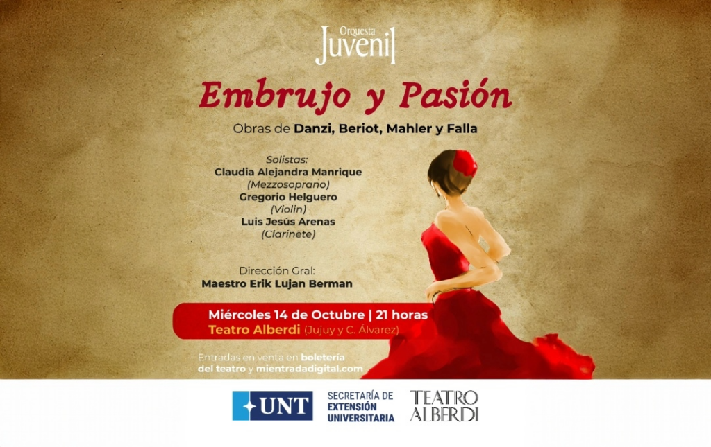 ORQUESTA JUVENIL – EMBRUJO Y PASION – 14/10/2026 – 21.00hs
